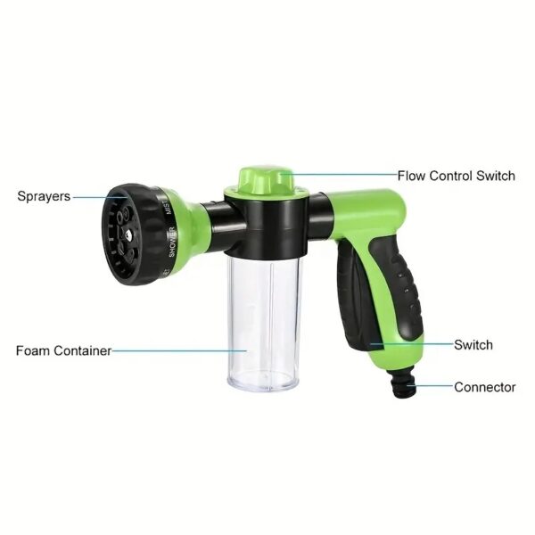Pet Dog Wash Outdoor,  High-Pressure Pet Shower Sprayer Dog Shower Brush And Pet Grooming Comb For Watering Flowers, Car Washing, Pet Bathing - Image 3