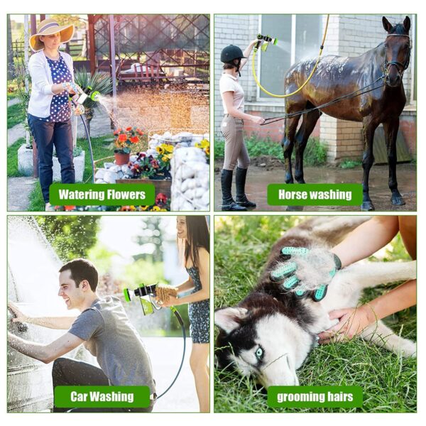 Pet Dog Wash Outdoor,  High-Pressure Pet Shower Sprayer Dog Shower Brush And Pet Grooming Comb For Watering Flowers, Car Washing, Pet Bathing - Image 9