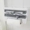 4-In-1 Kitchen Roll Holder Dispenser Kitchen Foil Film Wrap Tissue Paper 4 IN 1 Kitchen Roll Holder Dispenser - Image 8