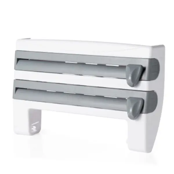 4-In-1 Kitchen Roll Holder Dispenser Kitchen Foil Film Wrap Tissue Paper 4 IN 1 Kitchen Roll Holder Dispenser - Image 5